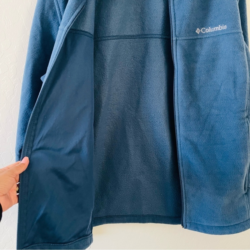 Men’s Columbia Blue Fleece Jacket - Picture 7 of 8